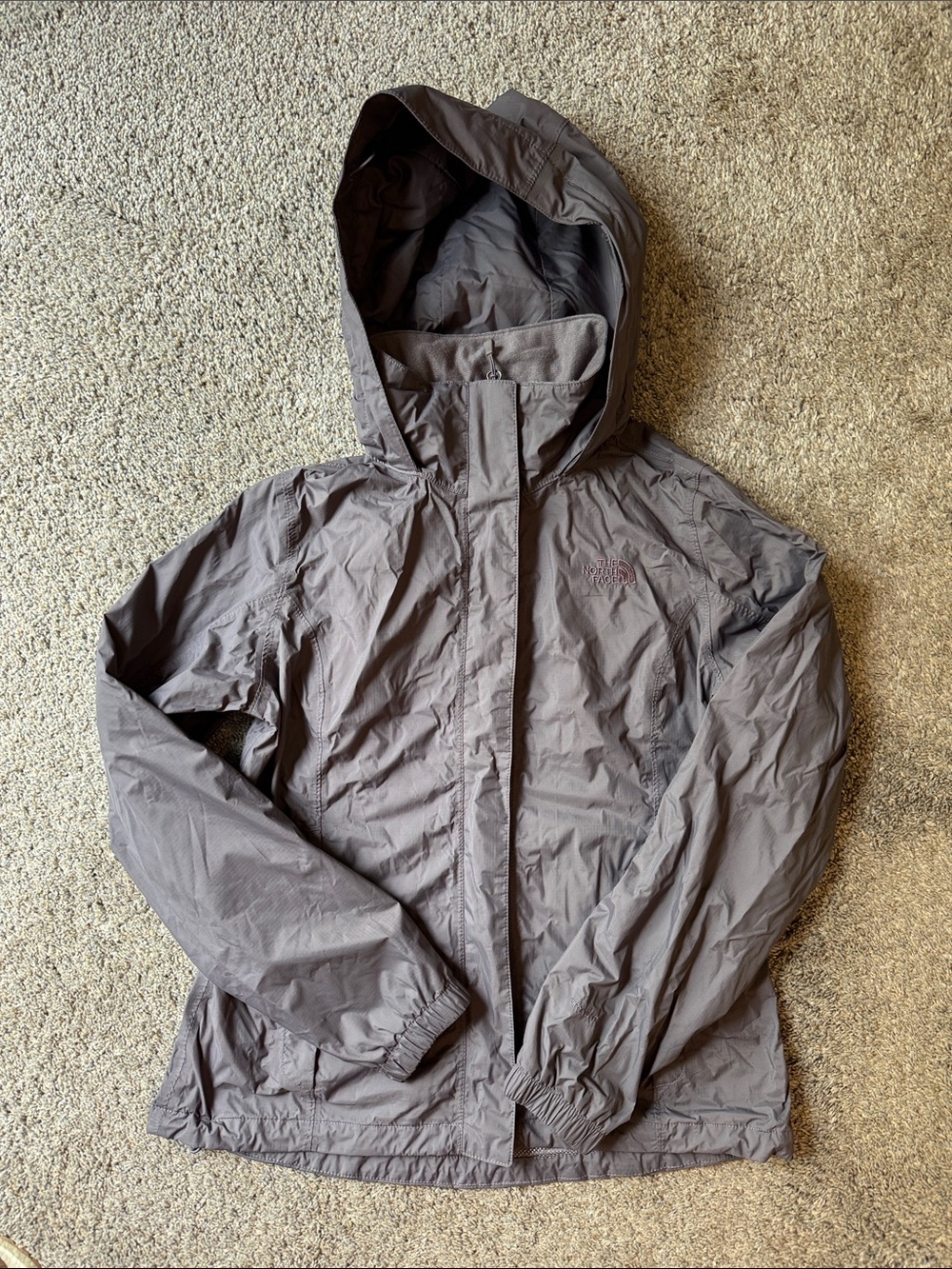 The North Face Women's Hooded rain jacket grey size medium